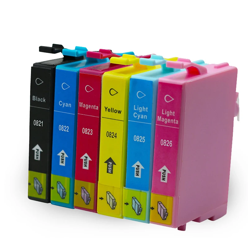 1 комплект картриджей для принтеров epson 82 6 цветов t0821 r270 r290|ink cartridge|ink printerepson ink
