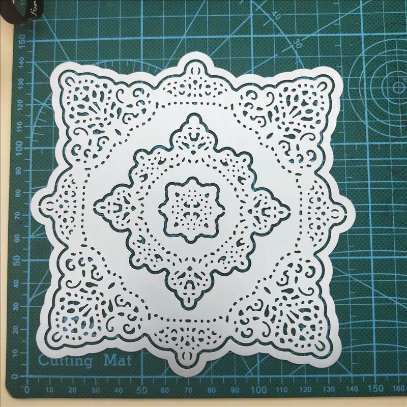 Квадратная ретро-кайма на металлическом листе для вырубки 2019 года для самостоятельного изготовления скрапбукинга, тиснения карточек, декоративных ремесел и вырубки.