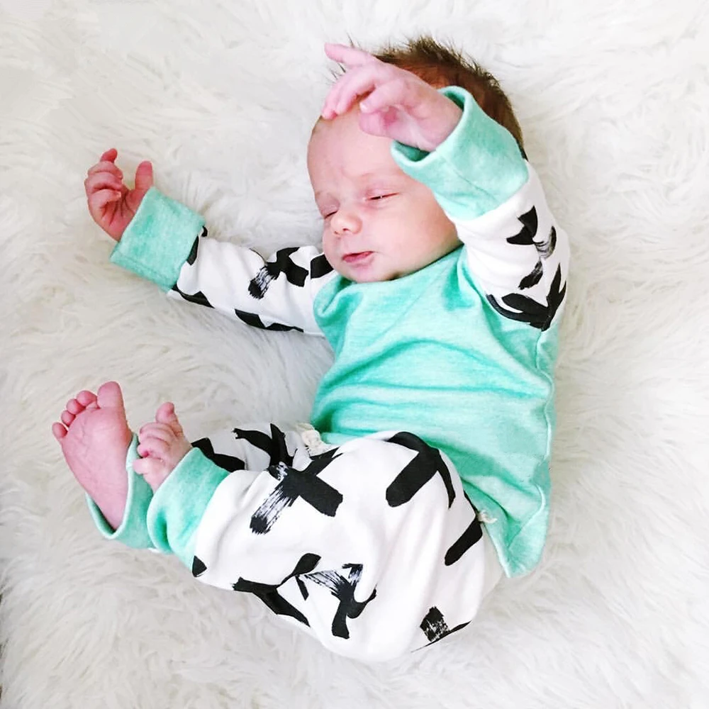 2020 Autumn New Baby Boy Clothing Sets Cotton Long sleeve Splicing 3 Pcs/Suit Newborn Toddler Girl Clothes Infant Outfits | Детская