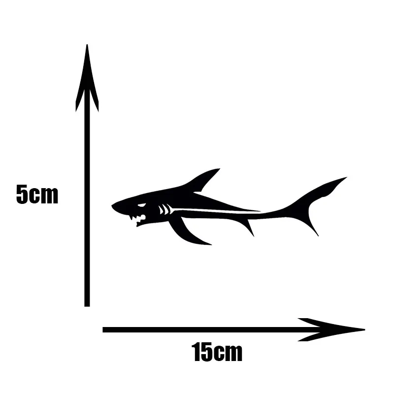 Забавная наклейка для автомобиля с большой акулой креативная виниловая пленка