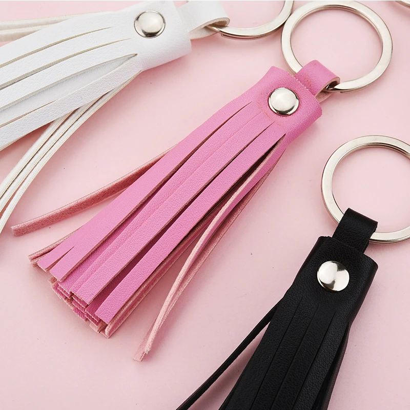 Модные DIY аксессуары для кисточек металлический брелок автомобильный кожаный