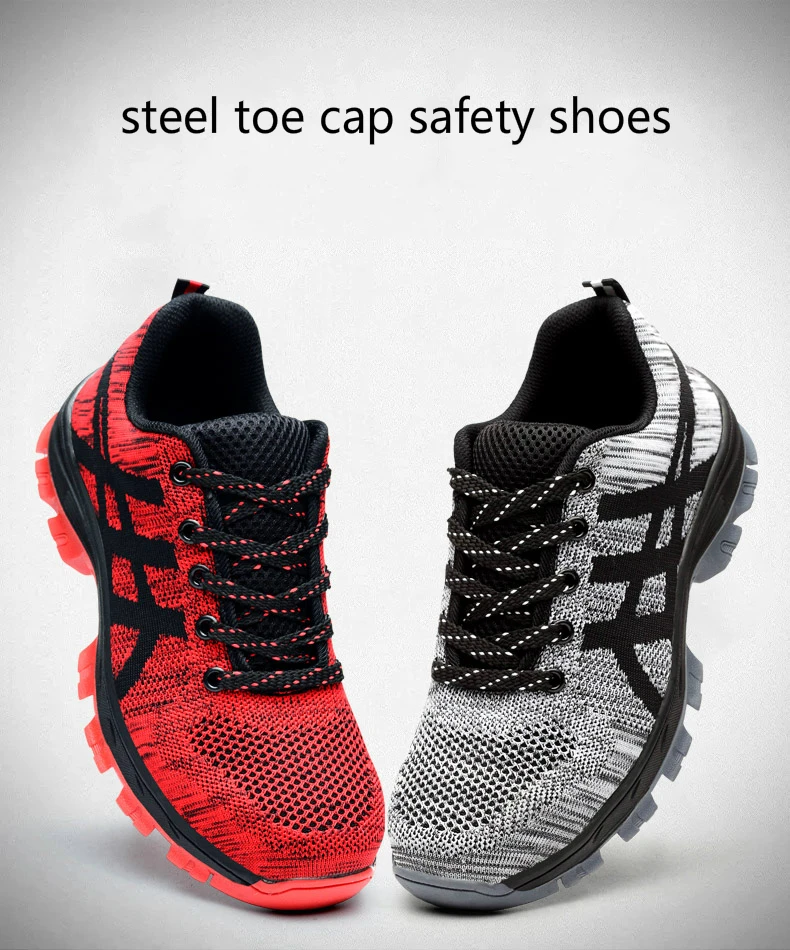 LAKESHI New Work Safety Boot Shoes Men Boots Construction Steel Toe Cap Anti-smashing Outdoor Indestructible Casual Sneaker