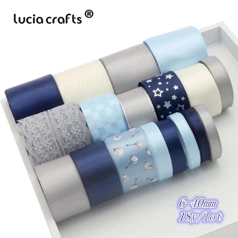 Mix Style 4 Lucia crafts 6-40 мм смешанный стиль сатин/корсаж/органза лента набор отделка Кружева DIY Свадебная Упаковка бант Декор материалы S0604 - Цвет: Mix Style 4