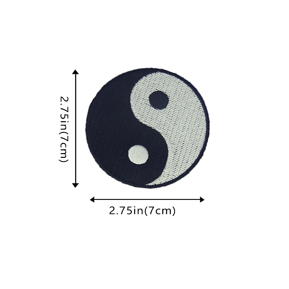 Нашивки с вышивкой клейкая лента для одежды Yin Yang экологичные 3D аппликации детей |