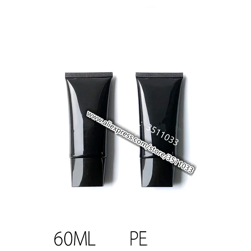 40 шт. 60 г плоская легкая черная пустая косметическое средство для очищения лица