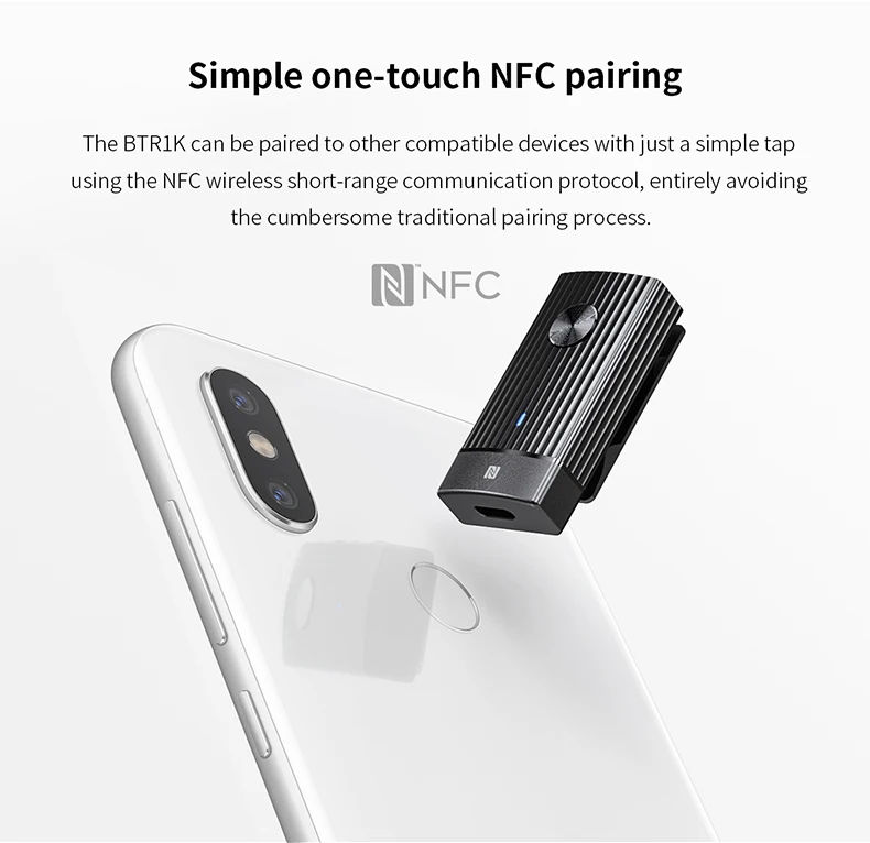 FIIO BTR1K беспроводной Bluetooth 5,0 портативный усилитель для наушников с шумоподавлением USB DAC аудио приемник с микрофоном Поддержка NFC
