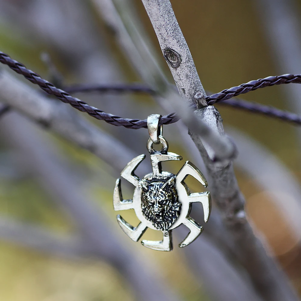 Винтажное ожерелье с волком мужской кулон Викинг-волк античное бронзовое