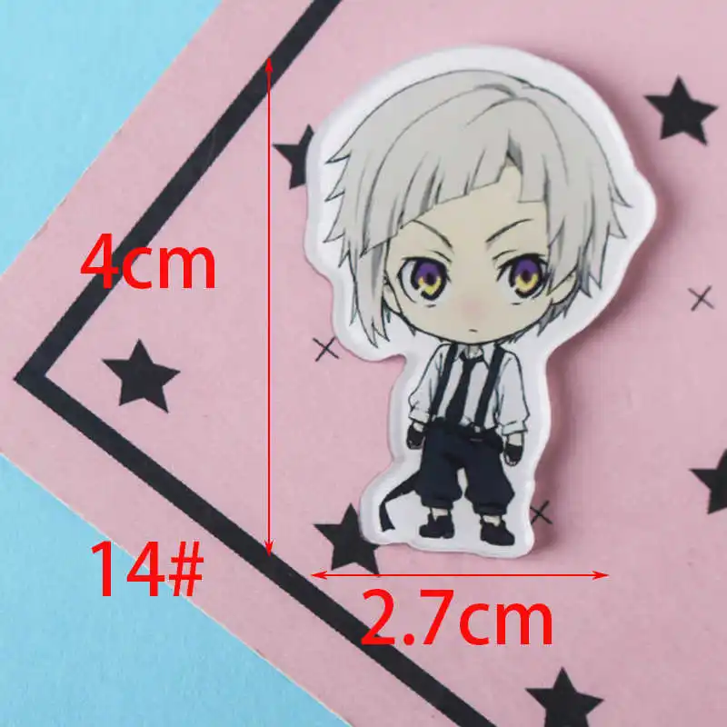 No14 free shipping 1 PCS bungou stray dogs cartoon mix for Clothing Acrylic Badges Kawaii Icons on The Backpack Pin Brooch Badge Z68 - Цвет: No14