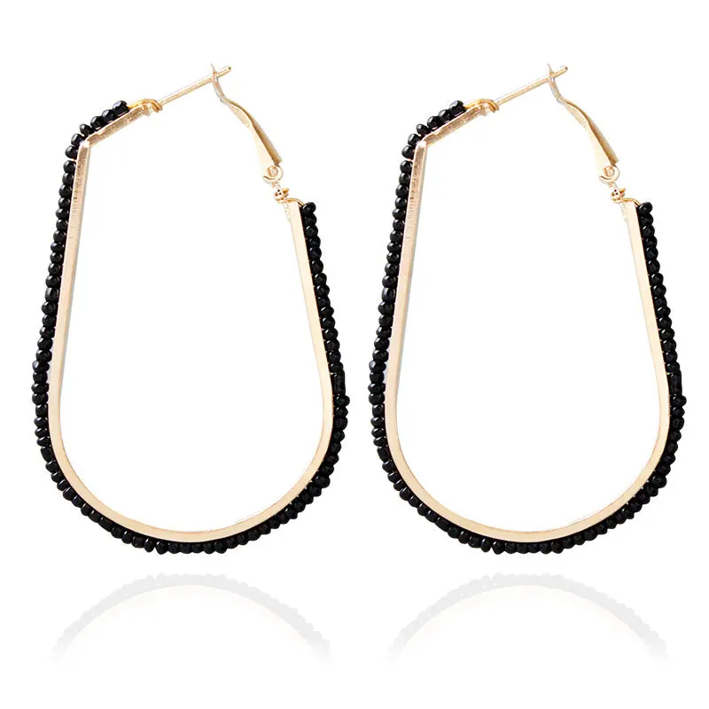 U образные этнические богемные большие преувеличенные серьги петли ювелирные