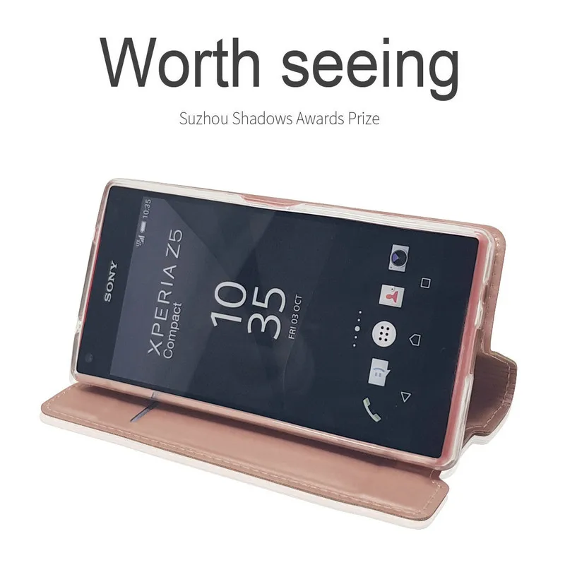 Для Sony Z5 мини случае роскоши магнитного притяжения держатель для карт