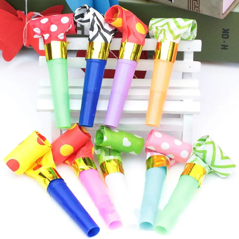5 шт./лот дня рождения вечерние шумовиков свисток красочные дутая Дракон забавные