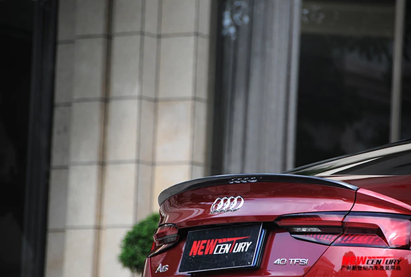 S5 Стиль углеродного волокна спойлер заднего багажника, крыла Подходит для Audi A5 4 Двери Седан