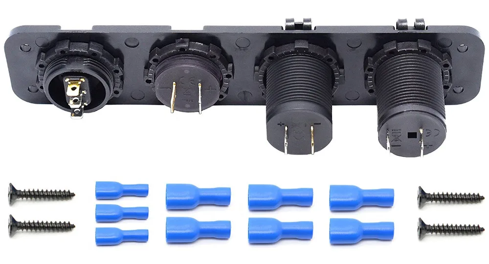 Двойное зарядное устройство USB 4 2 а светодиодный вольтметр 12 в выключатель
