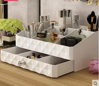

Home desktop cosmetic boxes Draw-out type make-up box shelf large jewelry box storage box