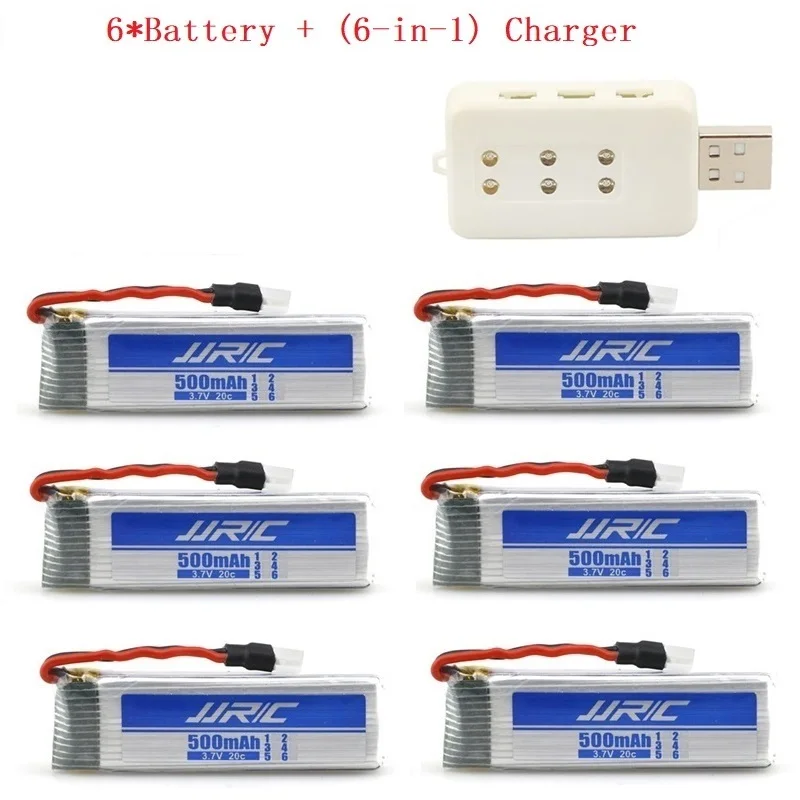 7 шт./компл. 3 v 500mAh 20c для JJPC H37 E50 E50S T37 ELFIE Дрон RC вертолетный Липо батарея и 5 в 1