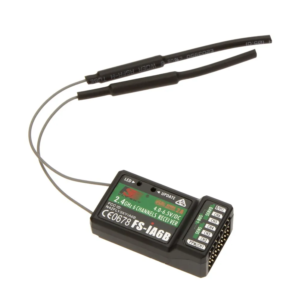 Приемник Flysky FS iA6B 2 4G 6Ch RC выход PPM с портом iBus совместимый передатчиком i4 i6 i10