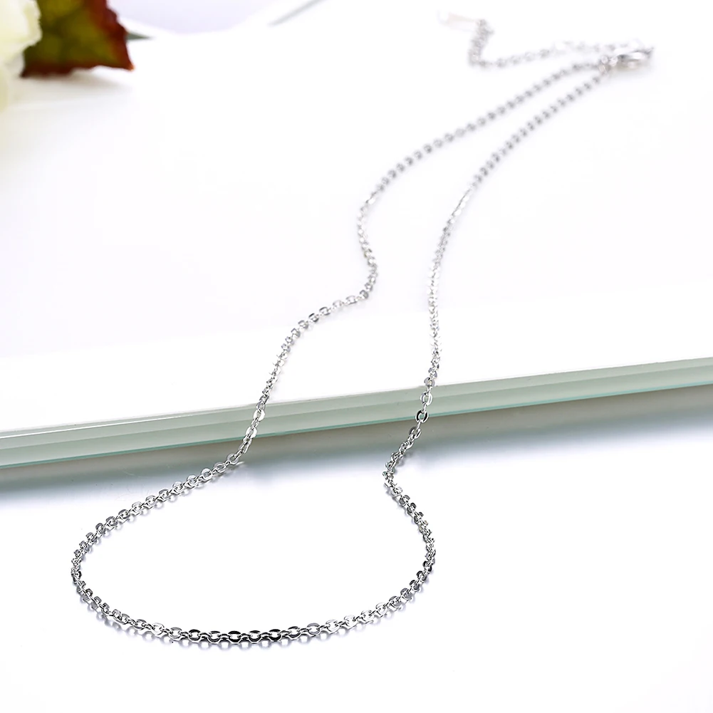 Colar feminino 18 дюймов оптовая продажа 925 штампованные с серебряным покрытием Цепочки