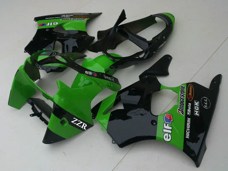 Обтекатель KAWASAKI kit ZX 6R 2000 2001 2002 ZX6R 00 01 02 зелено черные Обтекатели AA28|Полные