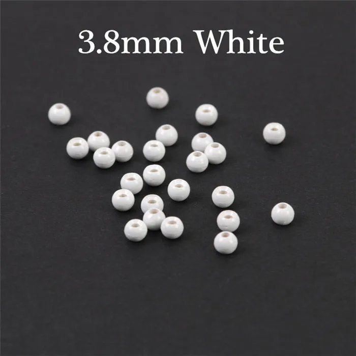 3.8mm White Maximumcatch25 штук 2,0-4,6 мм вольфрамовый материал для завязывания МУШЕК БУСИНЫ для завязывания мушек окрашенные шарики для Нимфы - Цвет: 3.8mm White