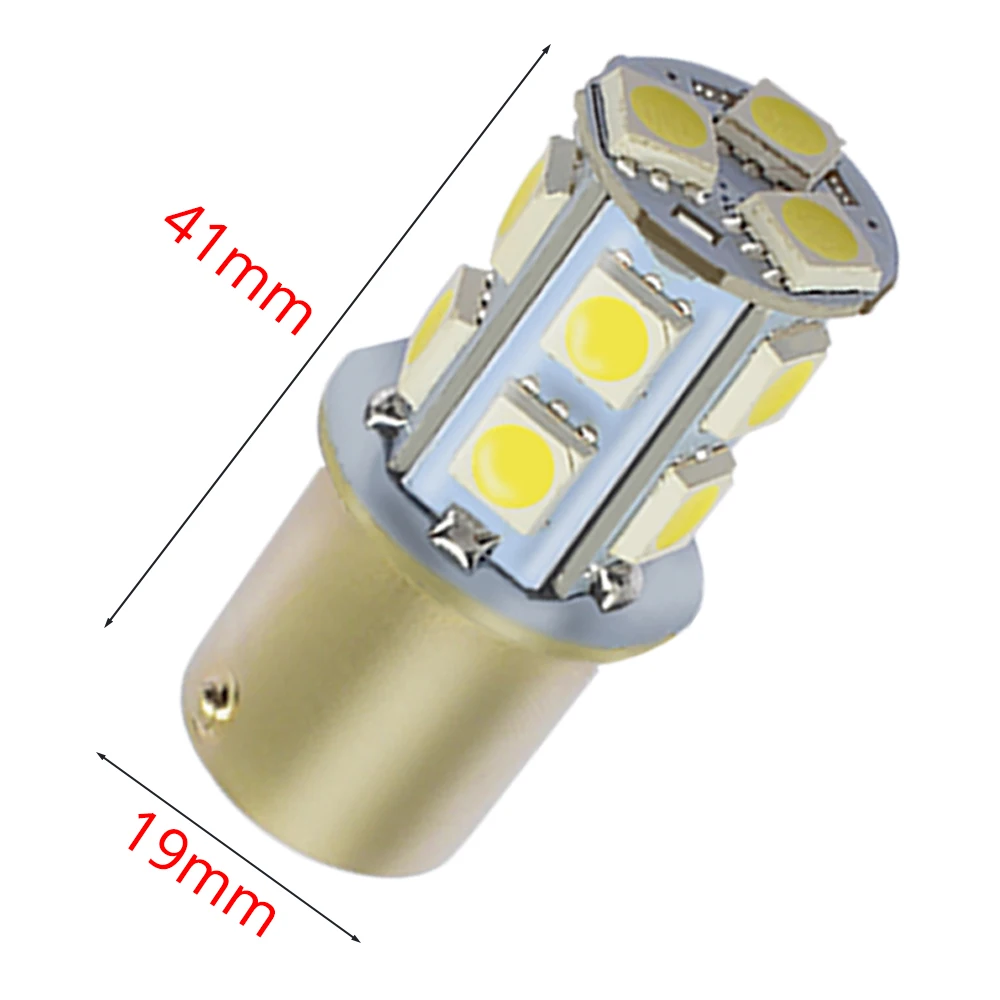 1156 BA15S 1157 BAY15D P21W BA15D 13Led 5050 Автомобильные светодиодные поворотные парковочные сигнальные огни, тормозные задние лампы, автомобильные задние лампы заднего хода, DC 12 В