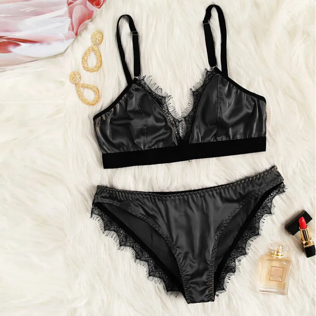 Новинка модное женское нижнее белье Соблазнительный комплект сатиновое