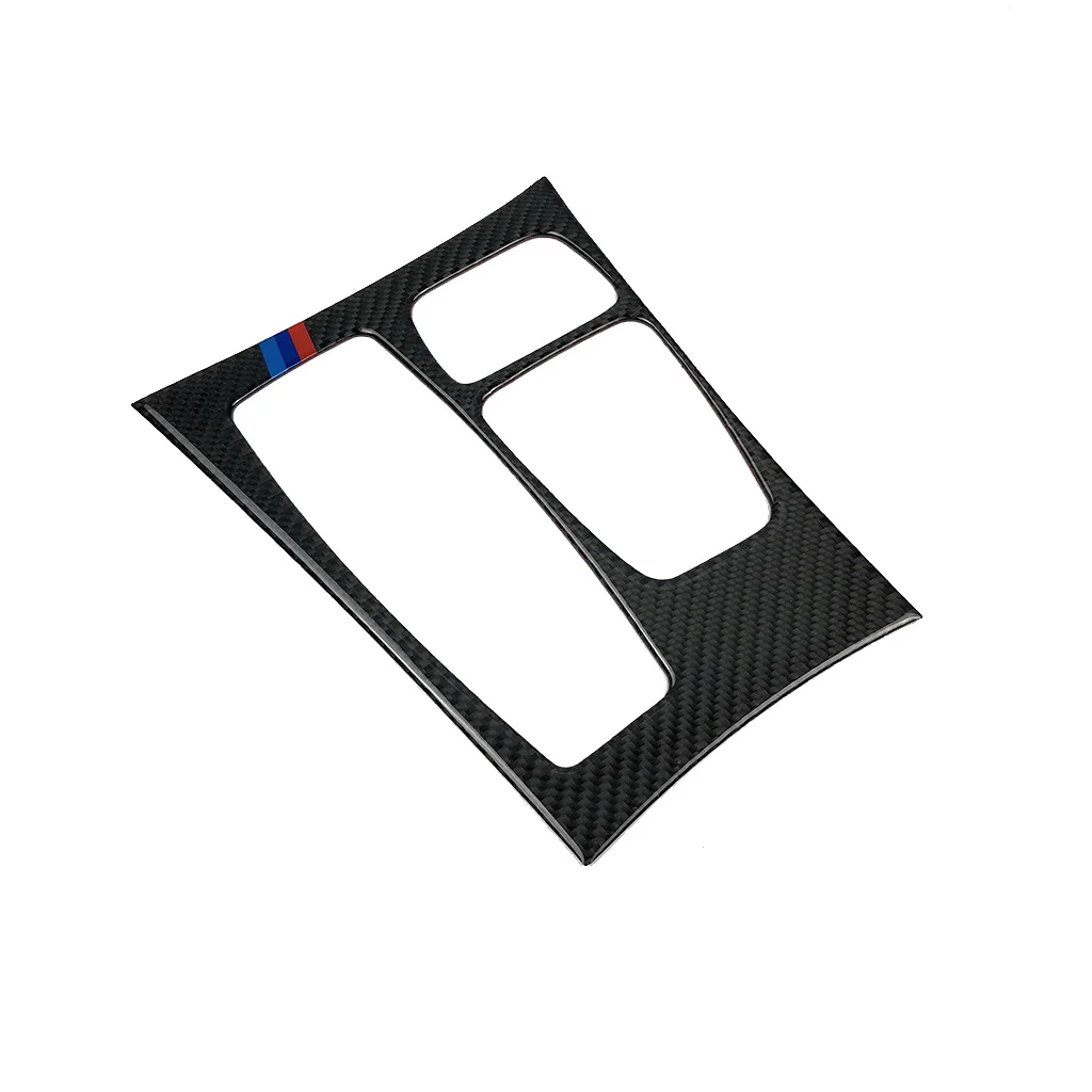 

Car Carbon Fiber Gear Shift Box Cover Trim Decor Sticker For BMW X5 X6 E70 E71 08-09 LHD Drive For Low configuration car M-Color