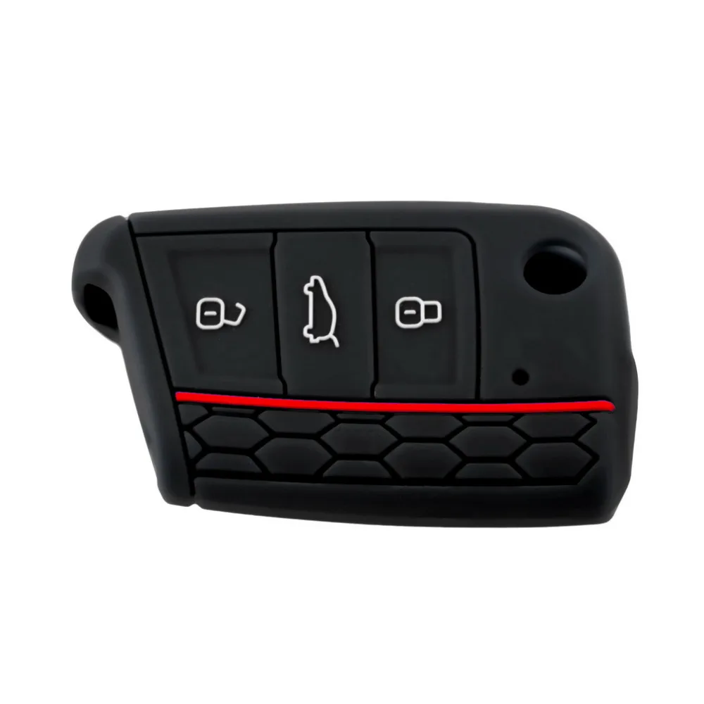 

3 Buttons Silicone Car Key Cover Case For VW Golf 7 For Skoda For Octavia A7 For Tiguan Beetle Car-styling Car Accessories
