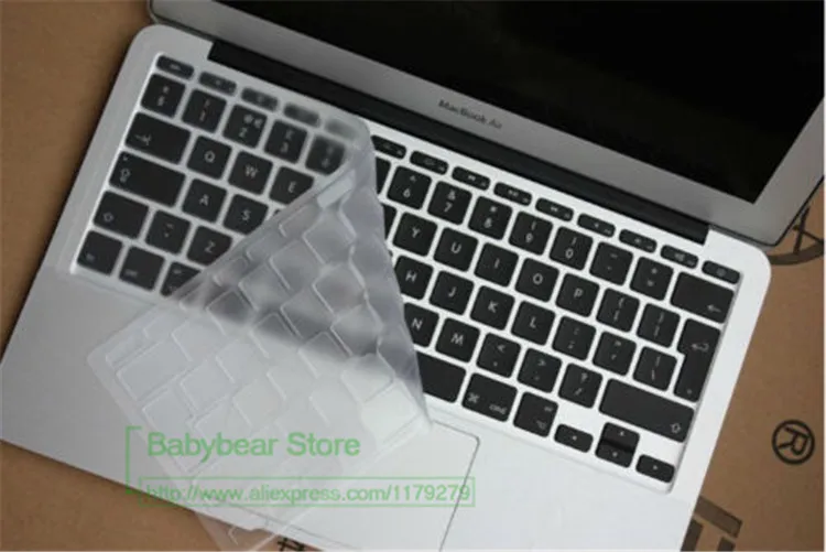 Прозрачная крышка клавиатуры для MacBook Air 11 &quotWhite Pro 13 15 европейская защита Mac 3 4