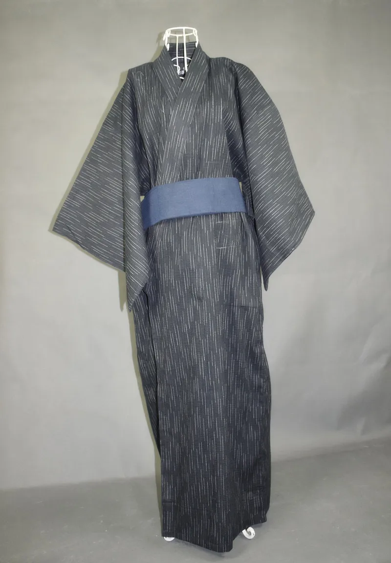 Традиционное японское мужское кимоно, мужской Халат Yukata, хлопок, мужской банный халат, кимоно, одежда для сна, пояс Obi, купить отдельно