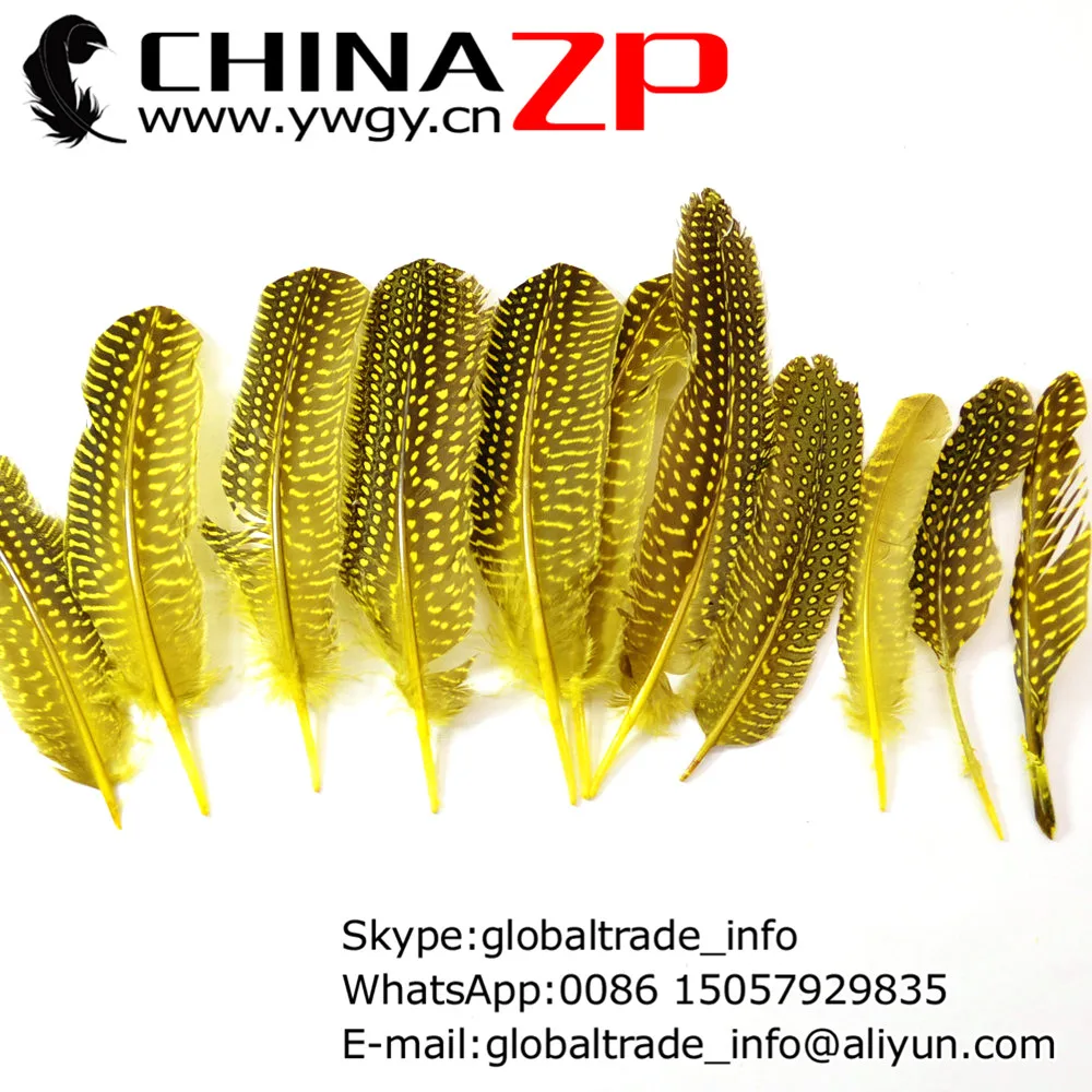 CHINAZP Factory www.ywgy.cn Длина 15-20 см 200 шт./лот горошек окрашенные ярко-желтые перья для