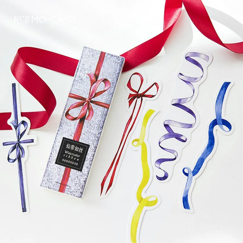 

30 pcs /box Ribbon Paper Bookmark Craft DIY Tag School Office Supply
