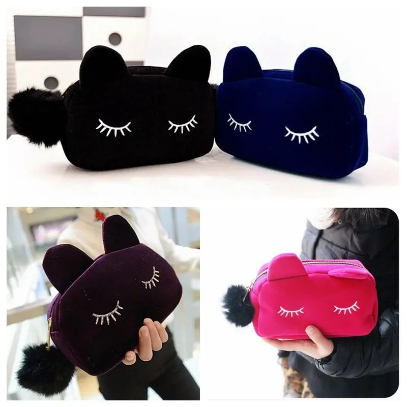 Косметичка с милым котом косметичка кошелек сумки для карандашей клатч|storage bag|purse