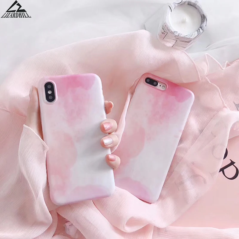 Lizardhill модный розовый градиент облака телефонные чехлы для iphone X Case 7 6s 8 plus coque fundas