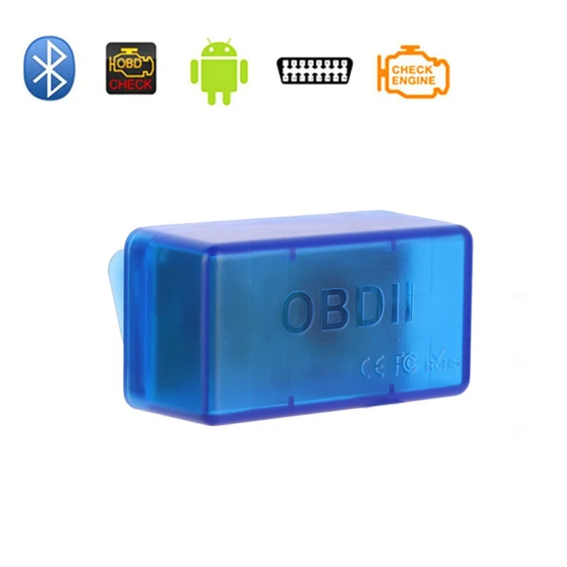 Мини Elm327 Bluetooth OBD2 V1.5 Elm 327 в 1 5 OBD 2 Автомобильный диагностический сканер адаптер OBDII