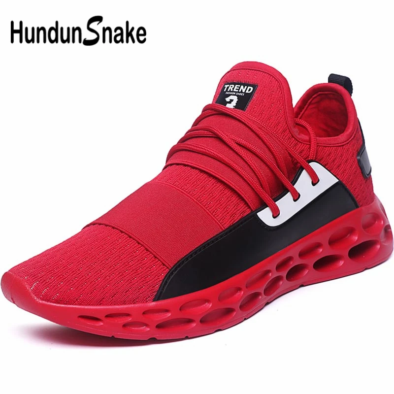 Hundunsnake Breathable Men Shoes Sport Mens Running Sports Sneakers For Gym Summer Footwear Red Tennis A-019 | Спорт и развлечения