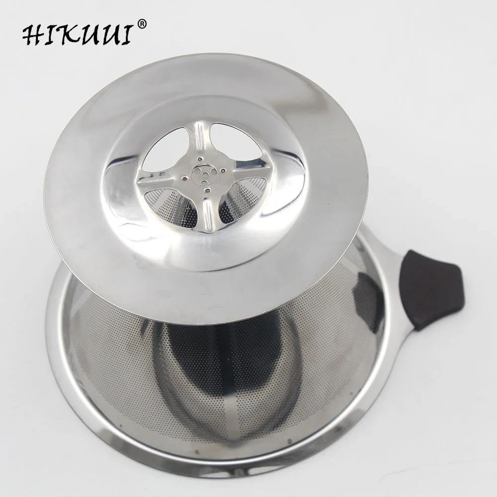 Фильтр для кофе HIKUUI 9 Style 304(18/8) фильтр из нержавеющей стали двухслойный сетчатый
