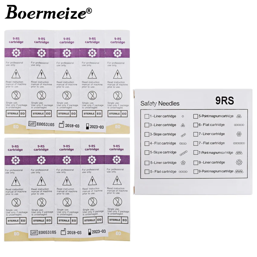 

Иглы для татуажа 10 шт. 9RS картридж иглы Одноразовые стерилизованные татуировки перманентный макияж иглы Советы для бровей губ