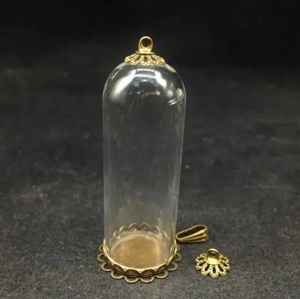 50x18mm New Fashion Handmade Glass Necklace clear wish crystal glass globes tube bell shape jewelry finding bottle jars | Украшения и
