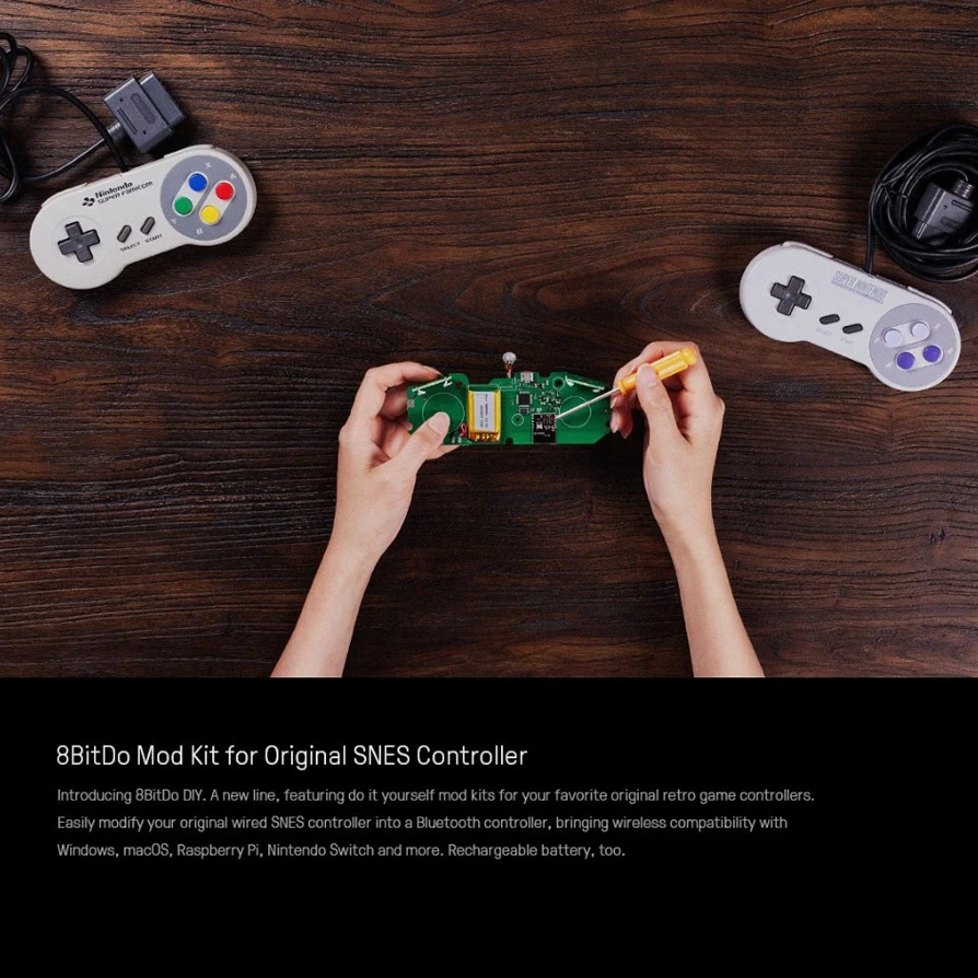 8Bitdo DIY Super Modkit parts SNES/SF C Controller SNES SF to Bluetooth геймпад для контроллера Sega Mega