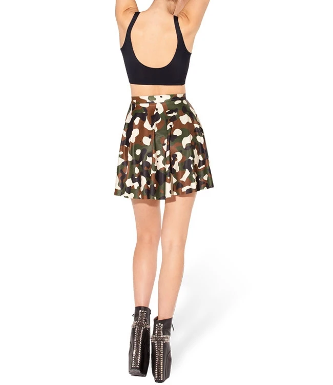 Women Skirts Summer 2015 Black Milk in Europe and America Sky Digital Printing Army Green Camouflage Pattern Skirt Free Shipping | Женская