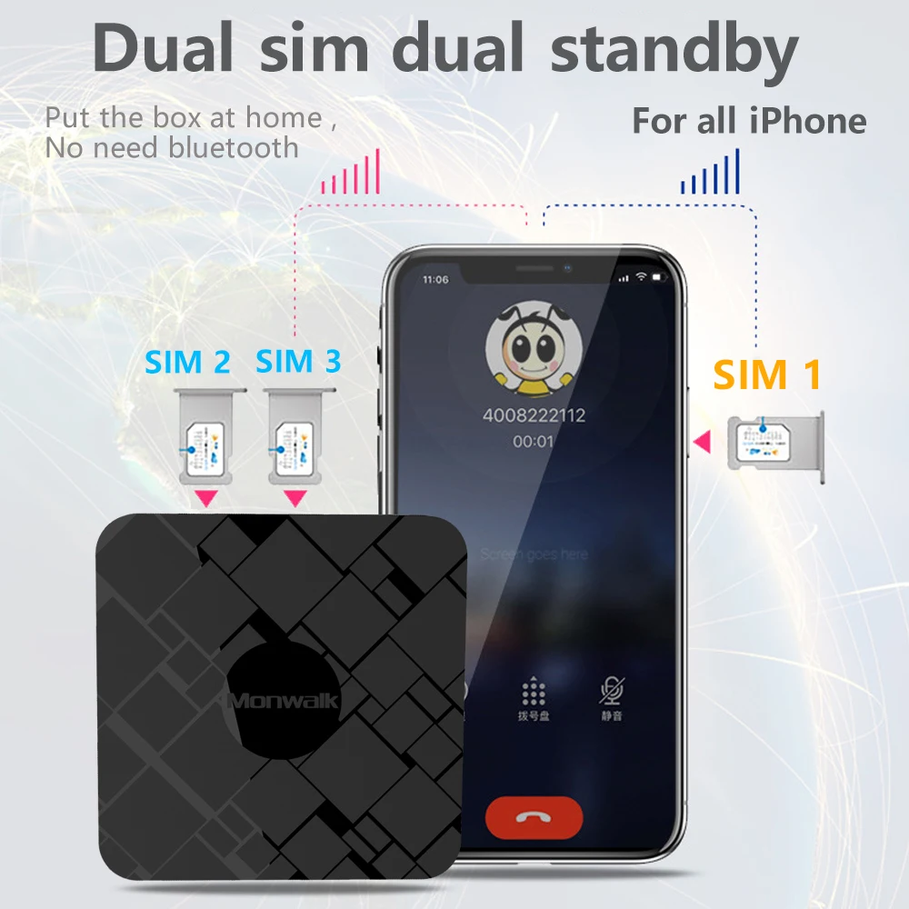 SIMadd pro 3SIM 3 в режиме ожидания 3SIM активировать Onlin iShere SIM добавить для i Phone 6/7/8/X SIM дома, нет необходимости носить с собой, без роуминга
