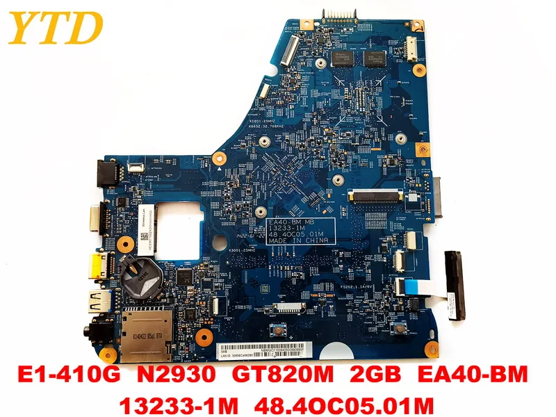 Оригинальный Для ACER E1-410G Материнская плата ноутбука N2930 GT820M 2 Гб EA40-BM 13233-1M 48.4OC05.01M