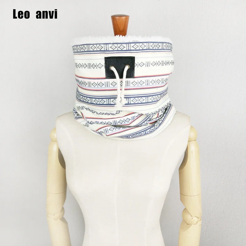 Leo anvi, шарф из искусственного меха для женщин и мужчин, тканевый искусственный мех, двойной, супер теплый, в клетку, трубчатые шарфы, модные аксессуары, зимний шарф-кольцо - Цвет: as pic