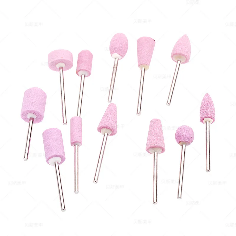 Набор фрез для маникюра и педикюра набор из 12 насадок кварцевых розовых