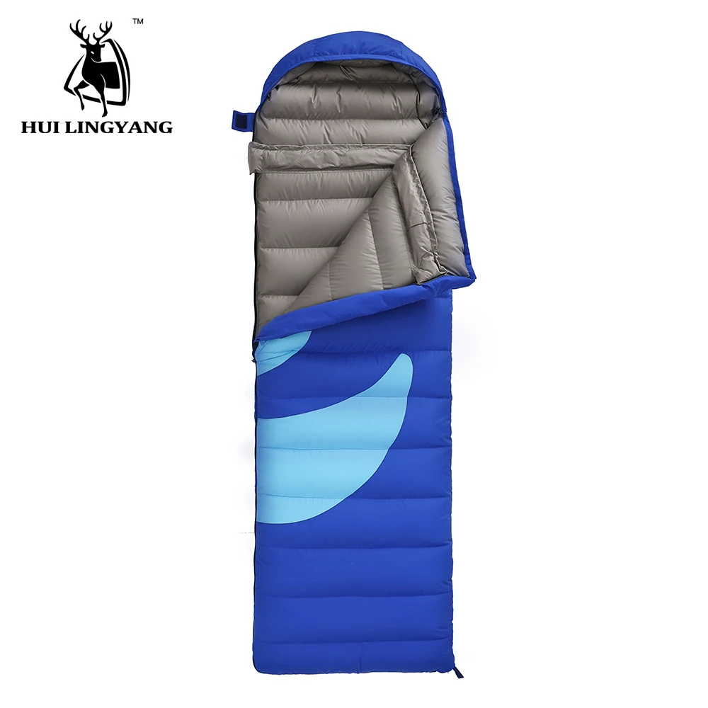 Зимний кемпинг спальный мешок портативный ультра-легкий конверт вниз Кемпинг