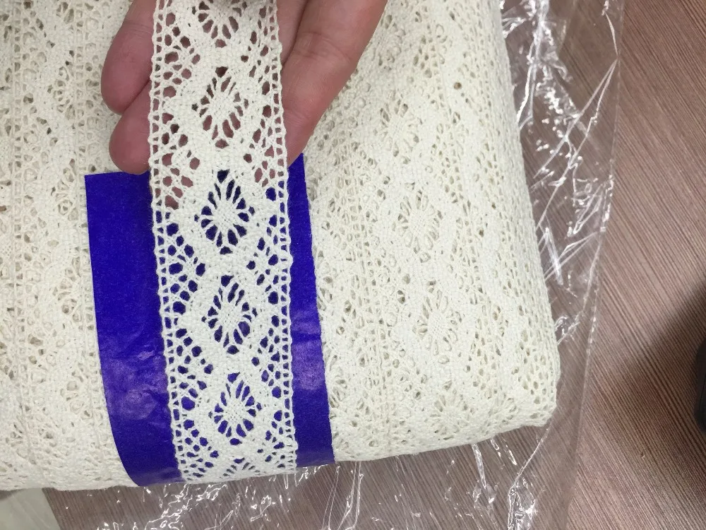 200Yards  35mm wide cheap 100% Cotton beige color Lace COTTON CLUNY  LACE TRIM - LOVELY DESIGN for babay and doll clothes