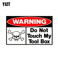 yjzt 16cm9 8cm do not touch my tool box funny pvc skull car sticker decal 12 0935