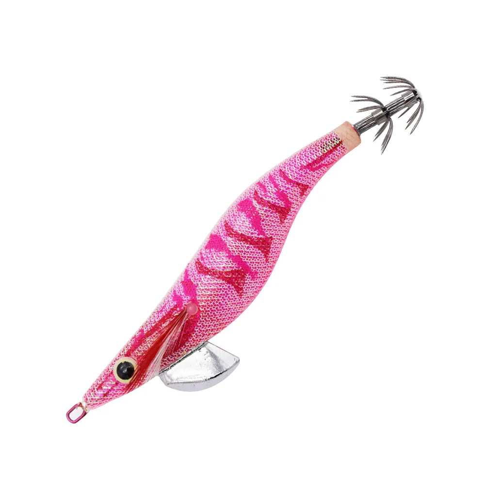 SW 1 пьезы ZS anzuelos de pesca de segnuelo duro camarones luminosos de calamar - Цвет: Светло-серый