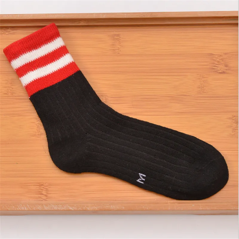 1 Пара Детские Носки Хлопок Студент Школы Девушки Парни Полосатый Ретро Старая