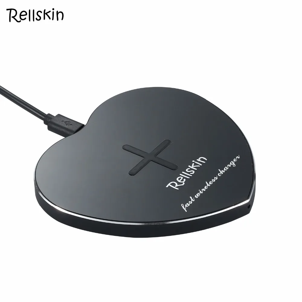 Rellskin 10 Вт Беспроводной Быстрый Зарядное устройство для iPhone X 8 зарядки Samsung Note8 S8 S7